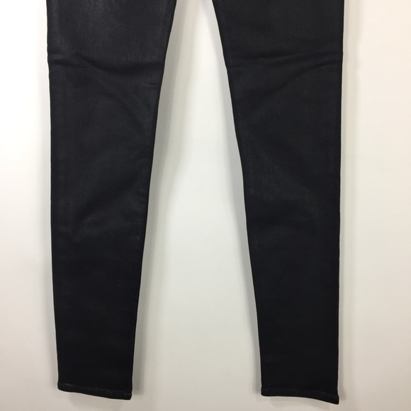 Hudson Nico Mid Rise Super Skinny Wax Coated Jeans 25 - Picture 14 of 16